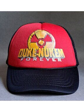 Duke Nukem Forever USED Hat (Red, Snapback, Trucker, Video Game, Promo, Gearbox)